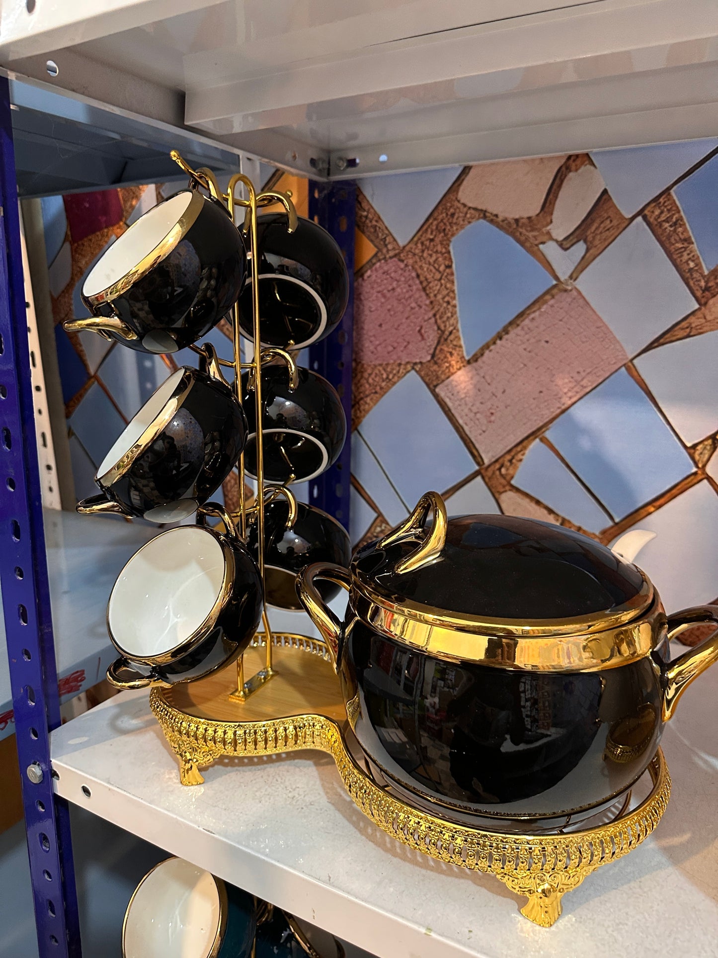 16 Pieces Soup Set with buffet stand