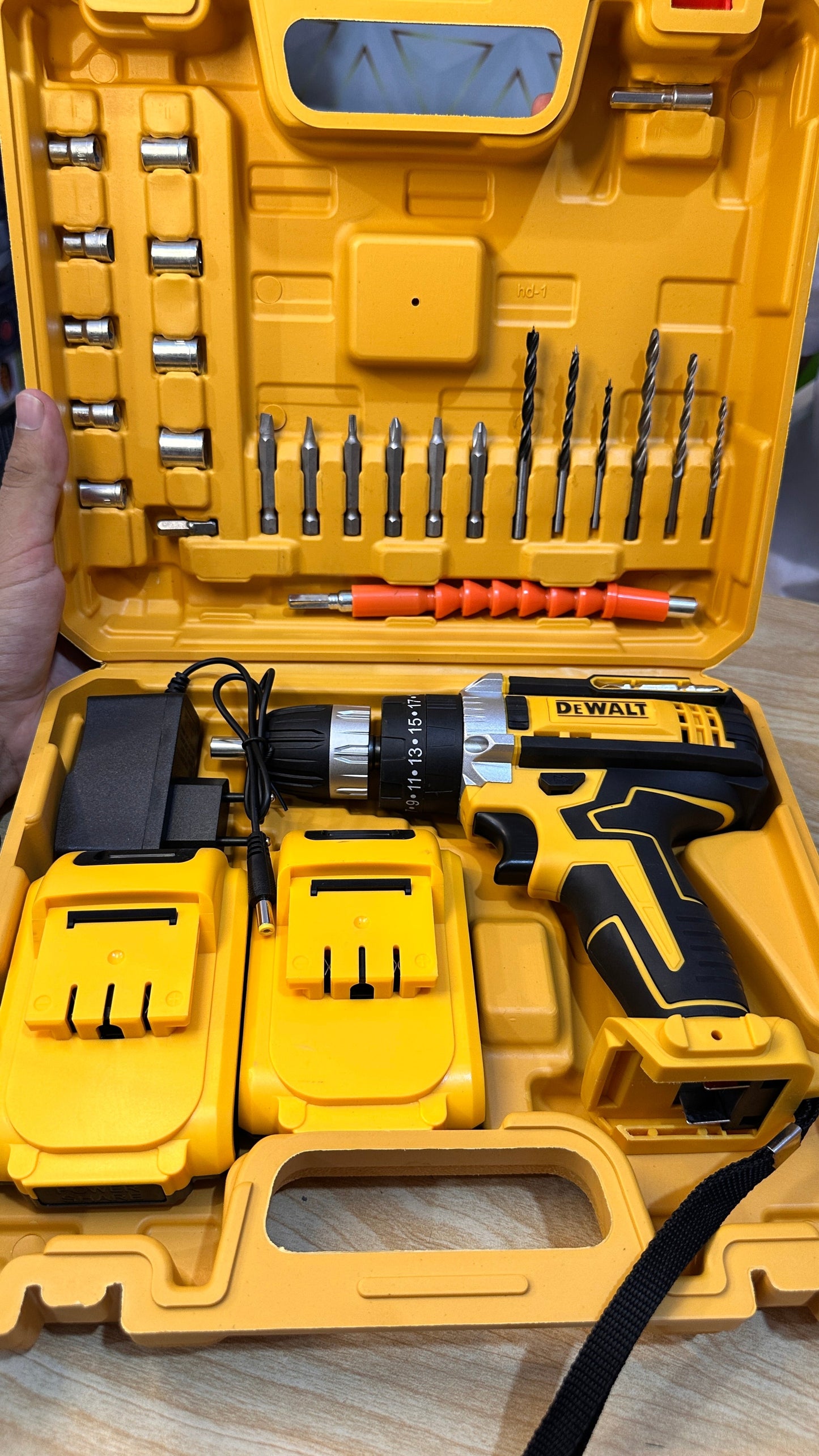 Rechargeable Drill and Tools Machine with Toolbox