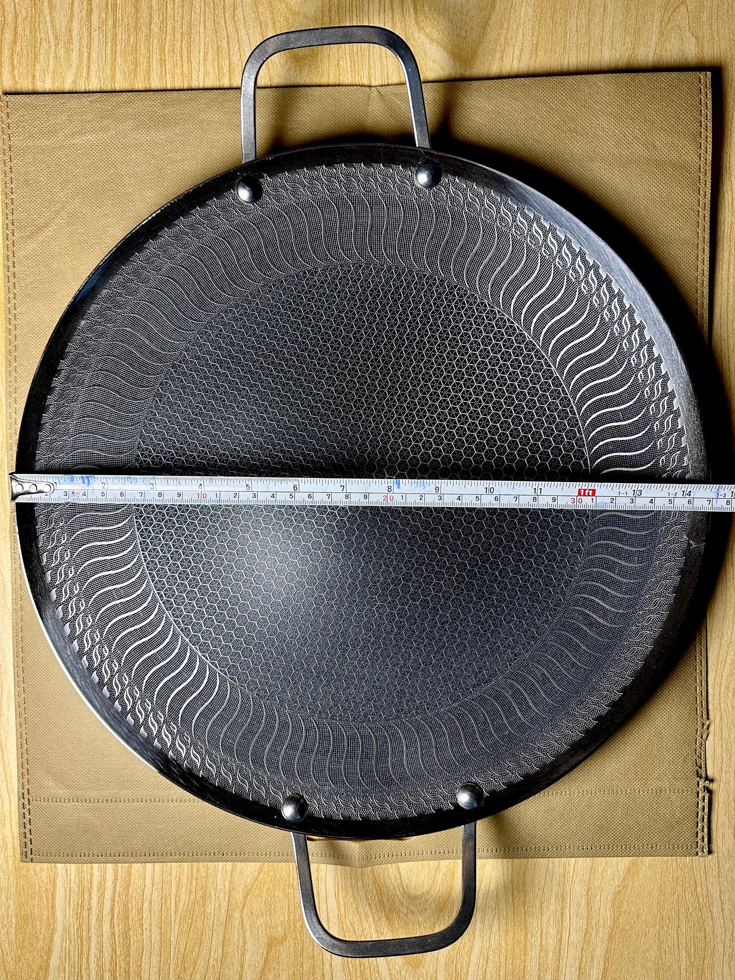 Laser coating honeycomb nonstick Tawa